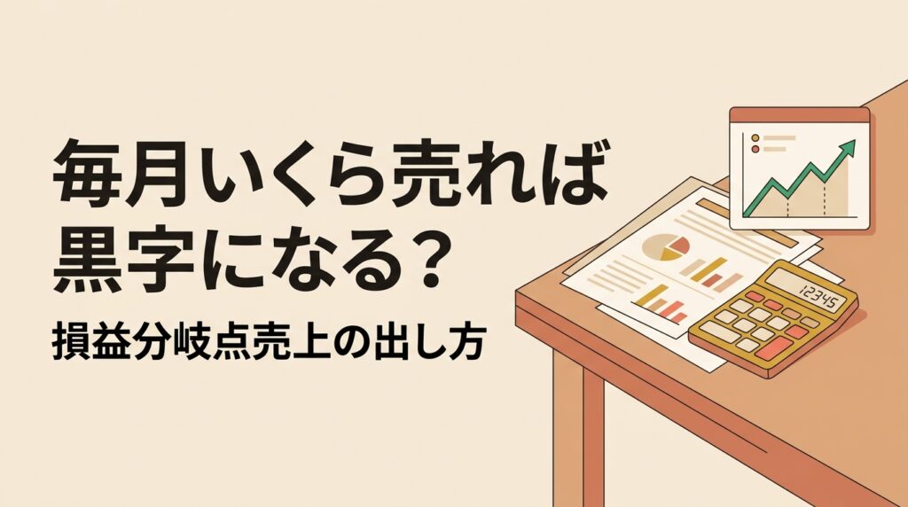 毎月いくら売れば黒字になるかを解説する記事のアイキャッチ画像